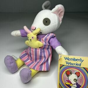 Vintage 2001 Merrymakers Wemberly Worried Mouse Plush 8” Kevin Henkes With Tags